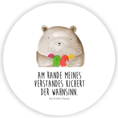 Produktbild von Mr. & Mrs. Panda magnet Bär Gefühl - Weiß - Geschenk, für kühlschrank, pinnwand, Teddy, Whiteboard, Wahnsinn, Verrückt, Kühlschrankmagnet, fotos, Durchgedreht