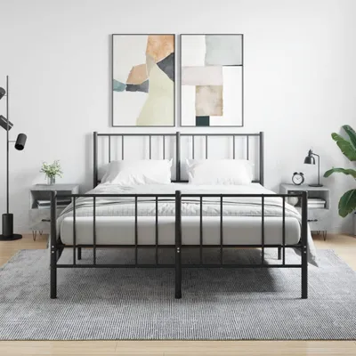 Immagine prodotto di vidaXL Comodini, set da 2 pezzi, grigio cemento, 40x35x47,5 cm, materiale a base di legno