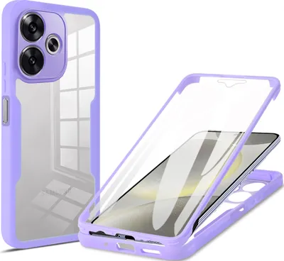 Produktbild von Schutzhülle für Xiaomi Redmi 13, Eingebautem Displayschutz 360 Grad Komplettschutz Handyhülle Lila