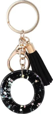 Image de Porte-clés Alphabet O Noir - Style Unique et Ludique KP37785