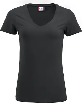 Produktbild von Arden Damen Top aus Single-Jersey mit V-Ausschnitt, tailliert und Stretch