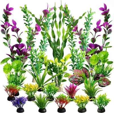 Productafbeelding van 22 stuks kunstmatige aquariumplanten voor decoratie