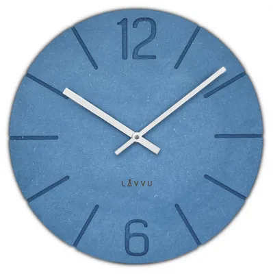 Produktbild von Holzuhr LAVVU Natur LCT5022, blau 34cm