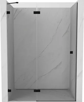 Produktbild von Mexen Lunar Duschpendeltür links 130 cm, transparent, schwarz - 834-130-000-70-00-L