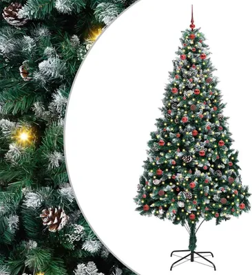 Image de vidaXL Arbre de Noël artificiel avec 300 LED avec support Vert 240 cm