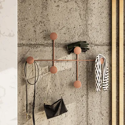 Immagine prodotto di Wallity, Dama-C, gancio da parete in metallo, rame, 100 % METALLO, 82 x 60 x 10 cm