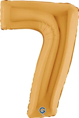 Produktbild von Karaloon goldener Ballon Zahl 7 aus aluminiumbeschichteter Folie