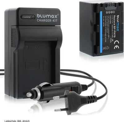 Produktbild von 1x Akku + Lader für Sony NP-FH70 NP-FH100 NP-FH40 NP-FH50 NP-FH60 1400 mAh