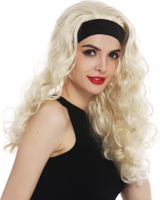 Produktbild von WIG ME UP Perücke Stirnband lang blond lockig 12110-KB88
