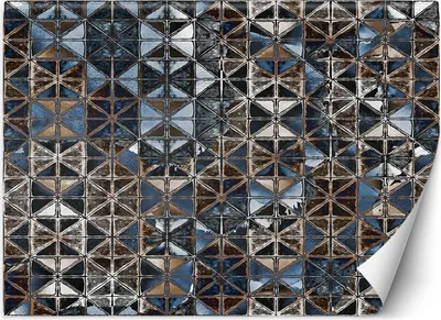 Produktbild von Vlies fototapete Blaues Glasfliesenmosaik 250x175 cm Feeby Blau inkl. Kleber einfache Montage