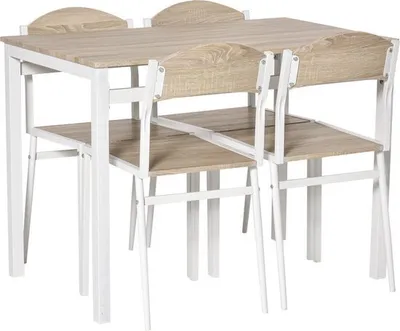 Produktbild von Homcom HOMCOM Esstisch-Set, Tischgruppe 5-teiliges Ess-Set, Ess-Set, Sitzgruppe 835-087