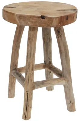 Produktbild von H&S Collection Hocker 42 cm Teakholz