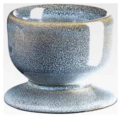 Produktbild von Eierbecher Denim aus Steingut in Blau, Maße: 5cm x 5cm x 4,5cm