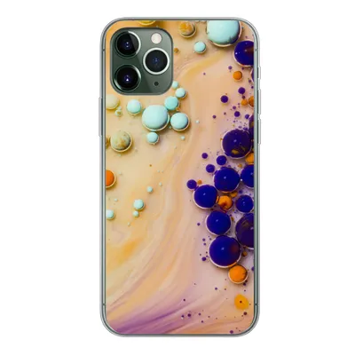 Produktbild von MuchoWow® Handyhülle Schutzhülle Hülle für iPhone 11 Pro Milch - Tinte - Psychedelisch Silikon Softcase Handy Hülle - Handy