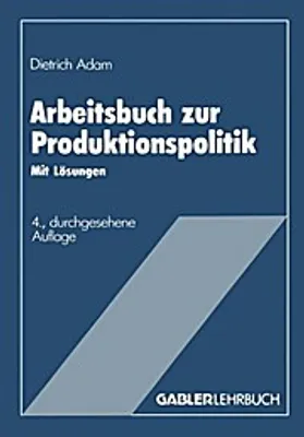 Produktbild von Arbeitsbuch zur Produktionspolitik