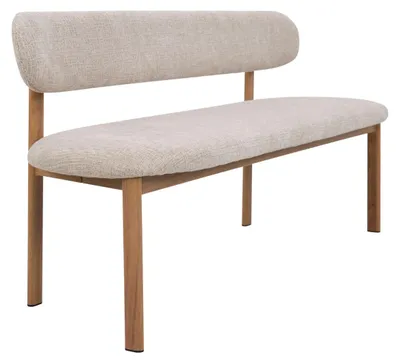 Produktbild von Esszimmerbank Noor Beige/Natur - 200 cm - Stoff - Japandi