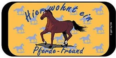 Produktbild von Türschild Kunststoffschild - Hier wohnt ein Pferde-Freund - 308110 -