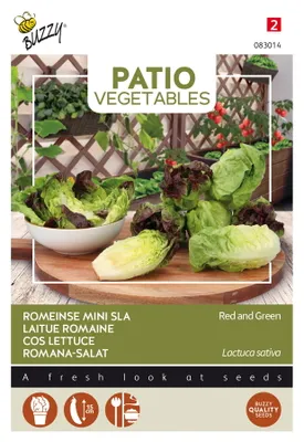 Produktbild von Buzzy Patio Veggies Romana-Salat Rot und Grün Samen - Ca. 0,2 gr | Buzzy_083014