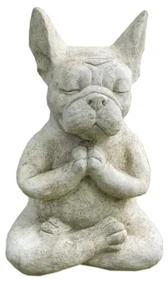 Produktbild von Buddha-Bulldogge-Figur, meditierender Yoga-Hund, dekoratives Tischmittelstück, Sammlerstück, für die Dekoration von Haus, Garten und Hof