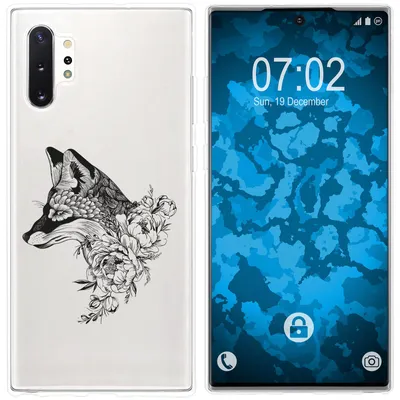 Produktbild von PhoneNatic Case kompatibel mit Samsung Galaxy Note 10+ Silikon-Hülle Floral Fuchs M1-1