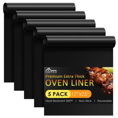 5er-Pack Ofenunterlagen 43,2x63,5 cm, hitzebeständig, antihaft, BPA-frei