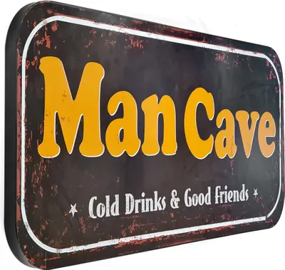 Produktbild von Moritz Blechschild XXL Man Cave cold Drinks 100 x 46,5 Vintage Retro Nostalgie Metall Dekoration