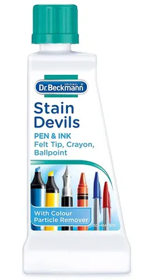 Produktbild von Dr.Beckmann | Fleckenentferner - Waschmittel - zur Entfernung von Tinte und Buntstiftflecken - STAIN DEVILS - 50 ml