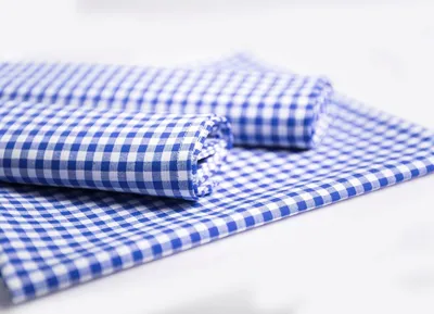Produktbild von Tischset 33 x 45 cm 4 Stück Platzset Landhaus Baumwolle 33 x 45 cm 4 Stück - 5 mm - blau-weiß kariert
