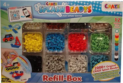 Obrázek produktu pro CRAZE 10006 - Splash Beadys - Steckperlen - Nachfüll-Box, Wasserperlen