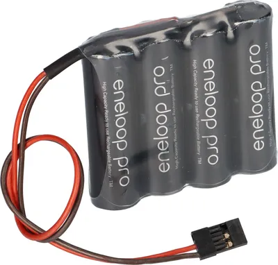 Produktbild von eneloop Akkupack 4,8V / 2500mAh - F1x4 passend für Graupner Zelle AA, HR-3UWX-4BP