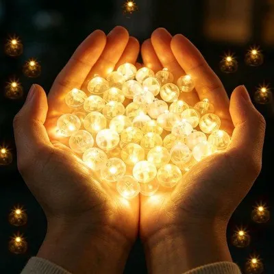 Produktbild von 100 Stück LED-Ballonbeleuchtung, warmweiß, Miniballonbeleuchtung, runde LED-Lampenbeleuchtung für Ballons, Party, Hochzeit, Geburtstag, Weihnachten, Dekoration, wasserdicht, Lichtballon