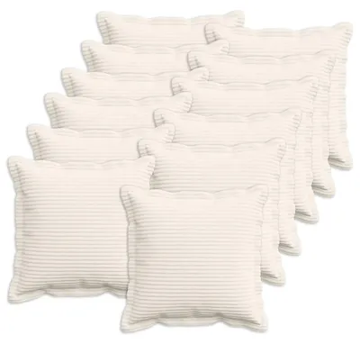 Produktbild von vidaXL Kissenbezug 12 stk. HOUTEN Creme 40 x 40 cm Cord