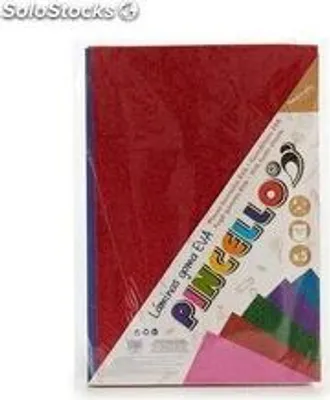 Produktbild von Pincello Bastelset Eva Schaumstoff Glitter A4 - 5 Farben Moosgummi Bögen