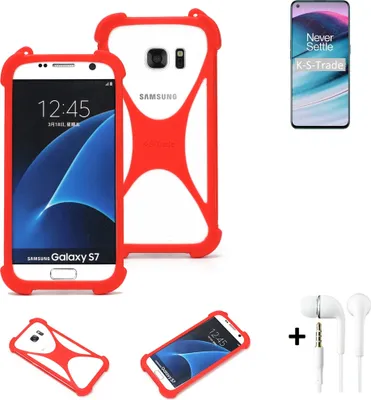 Produktbild von Handy-hülle + Kopfhörer kompatibel mit OnePlus Nord CE 5G Schutz-hülle Bumper Silikon Schutz Hülle Cover Case Silikoncase Silikonbumper TPU