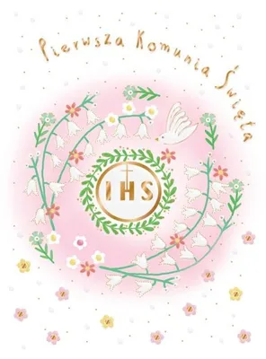 Image de Carte de communion A5 colombe rose (Cartes et posters)
