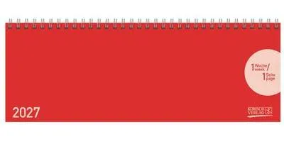 Produktbild von Tischquerkalender Classic Colourlux rot 2027