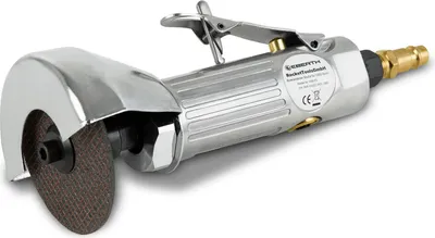 Produktbild von EBERTH Winkelschleifer Trennschleifer Druckluft, 6 bar Arbeitsdruck, 1/4 Zoll Anschluss, 20000 U/min, Trennscheibe Ø 75mm, für Stahl, Edelstahl