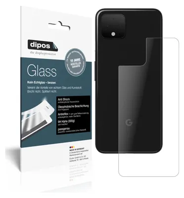 Produktbild von 1x Schutzfolie für Google Pixel 4 Rückseite matt - Anti-Shock 9H Folie dipos Glass Kunststoffglas