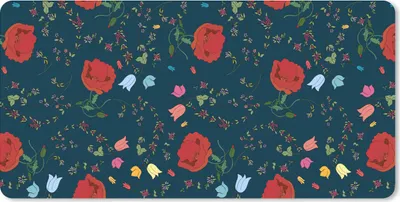 Produktbild von MuchoWow® Schreibtischunterlage Regenbogen - Blumen - Design 80x40 cm - XXL Mauspad - Gaming Mauspad