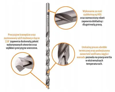 Obrázek produktu pro Tegor vrták z rychlotěžitelné oceli (DIN 338), průměr 18,0 mm