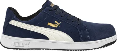 Produktbild von Puma Sicherheitsschuh Iconic Suede Navy Low nach EN ISO 20345:2011 S1P ESD FO HRO SR blau  Größe 45