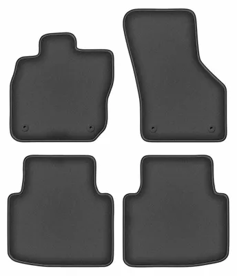 Produktbild von Velours-Fußmatten für Skoda Superb IV 2023- (Kombi/Liftback) – 4-tlg, Graphit, passgenau – Wielganizator DURBAN