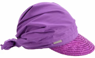 Seeberger Damen Strohcap mit Strohbortenschild in rosa