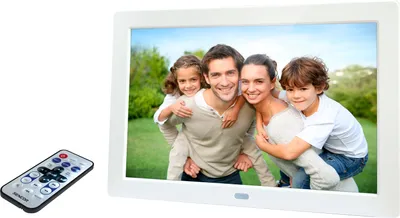 Obrázek produktu pro SENCOR SDF 874 W Digitání fotorámeček, 8" (20,3 cm) 16:9 IPS displej, 1280 x 800 pixelů, čtečka karet (SD/SDHC/MMC), zobrazení foto JPG, videa MPEG1-4, audio MP3, dálkové ovládání