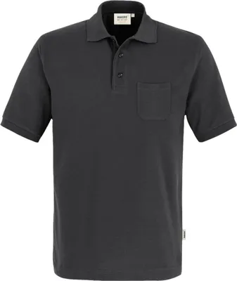 Produktbild von HAKRO Pocket-Poloshirt Mikralinar® 812, karbongrau, 4XL