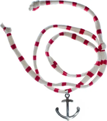 Produktbild von Anker Kordel Kette Halskette Miniblings Band rot weiß Segeln Segelboot Anker