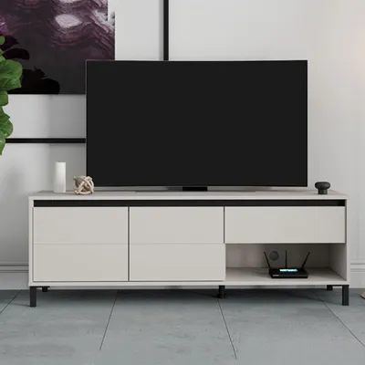 Immagine prodotto di Corciano - Mobile Porta tv, 151x40x52h cm Bianco Crema, un Cassetto