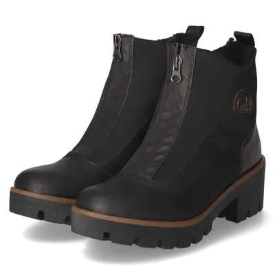 Produktbild von Rieker Damen Stiefeletten Schwarz Synthetik Textil Mix Größe: 38
