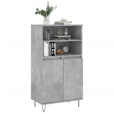 Obrázek produktu pro vidaXL Highboard concrete grey 60x36x110 cm odvozený dřevěný výrobek