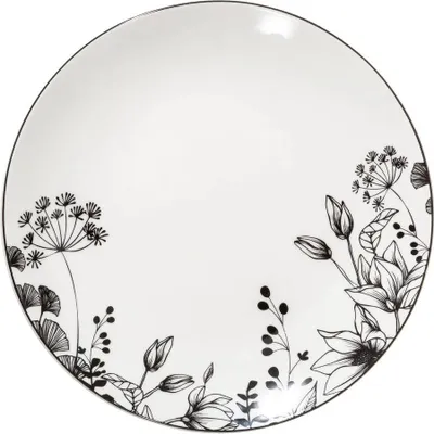 Produktbild von Set aus 6 desserttellern "white floral" d20cm - SG Secret de Gourmet